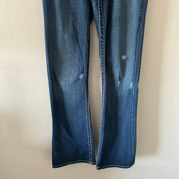 BKE Buckle Culture Boot Cut Denim Stretch Jeans Stitch Distressed Sz 28x35.5 - Picture 3 of 11